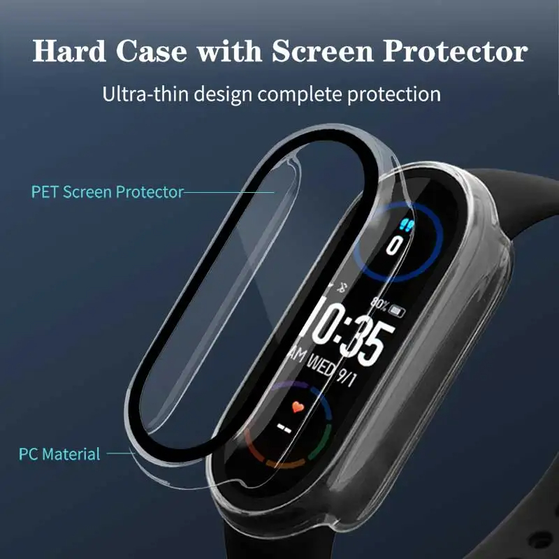 Tempered Glass+PC Case For Xia - Smartwatch Watch Accessories For Women ulasan dan harga