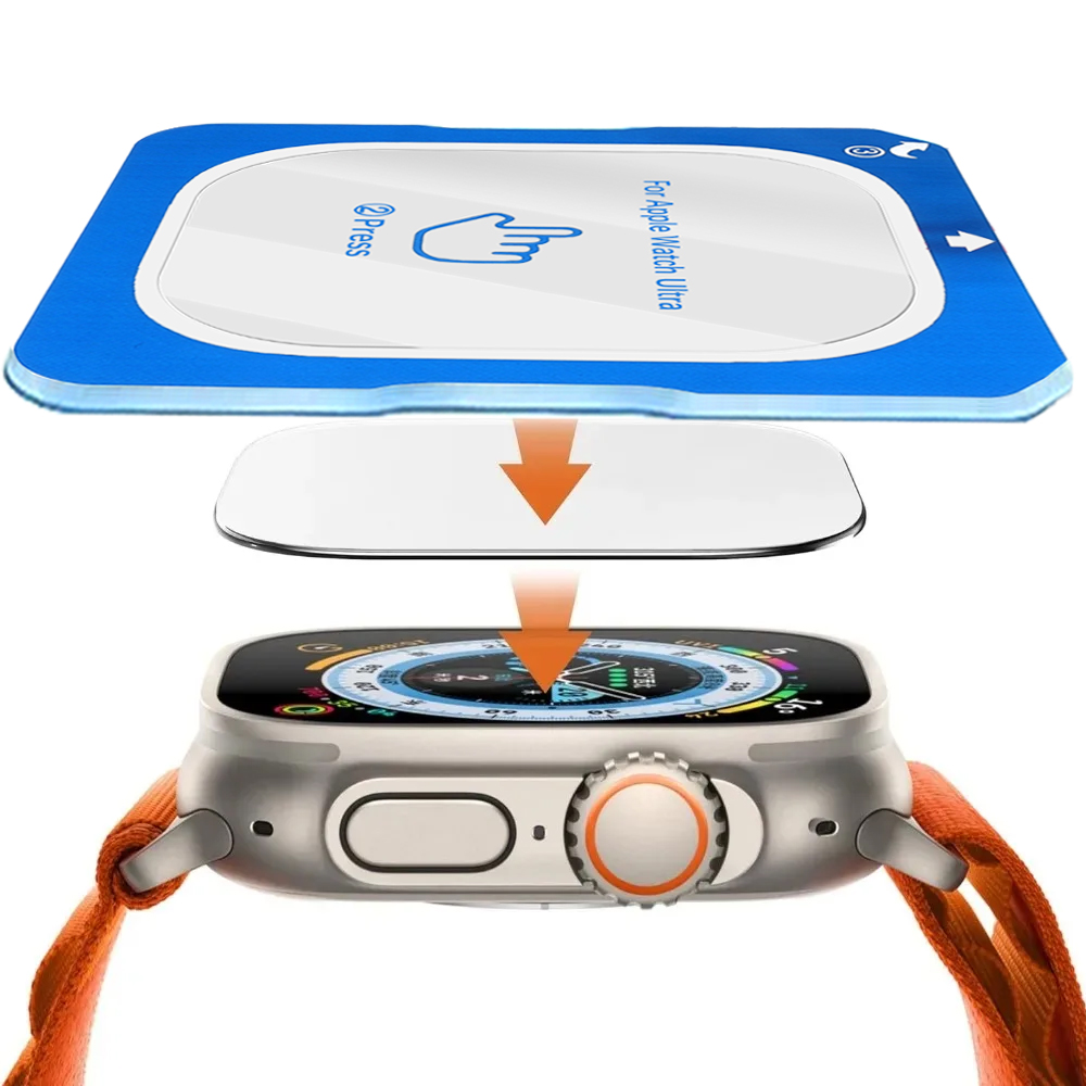 Tempered Glass Film Quick Past - Watch Face Protector ulasan dan harga