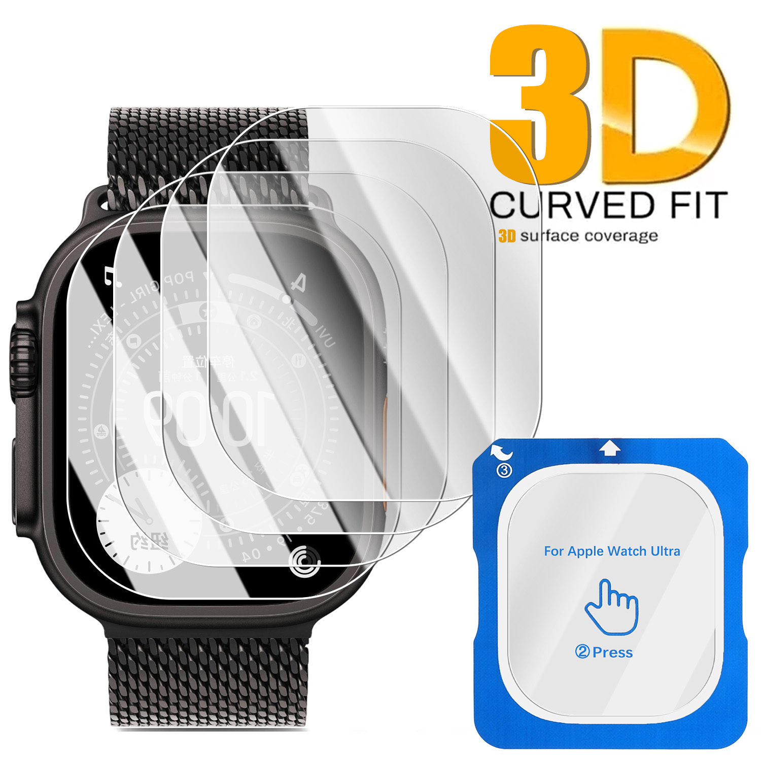 Tempered Glass Film Quick Past - Watch Face Protector ulasan dan harga