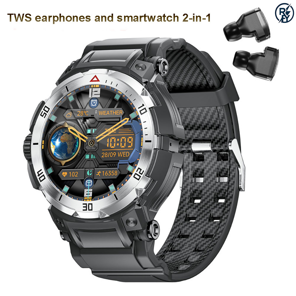 2-in-1 Smart Watch with TWS Bl - Smartwatch Headset ulasan dan harga