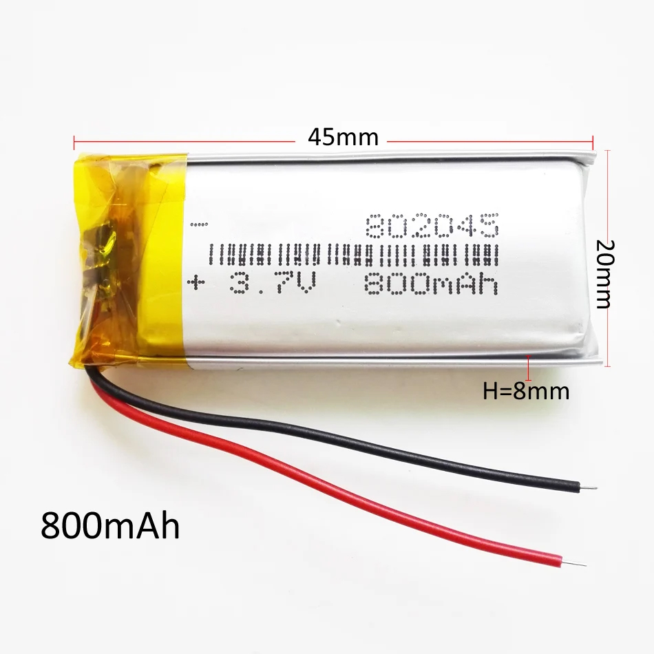 5pcs 3.7V 800mAh 802045 Rechar - Smartwatch Headset ulasan dan harga