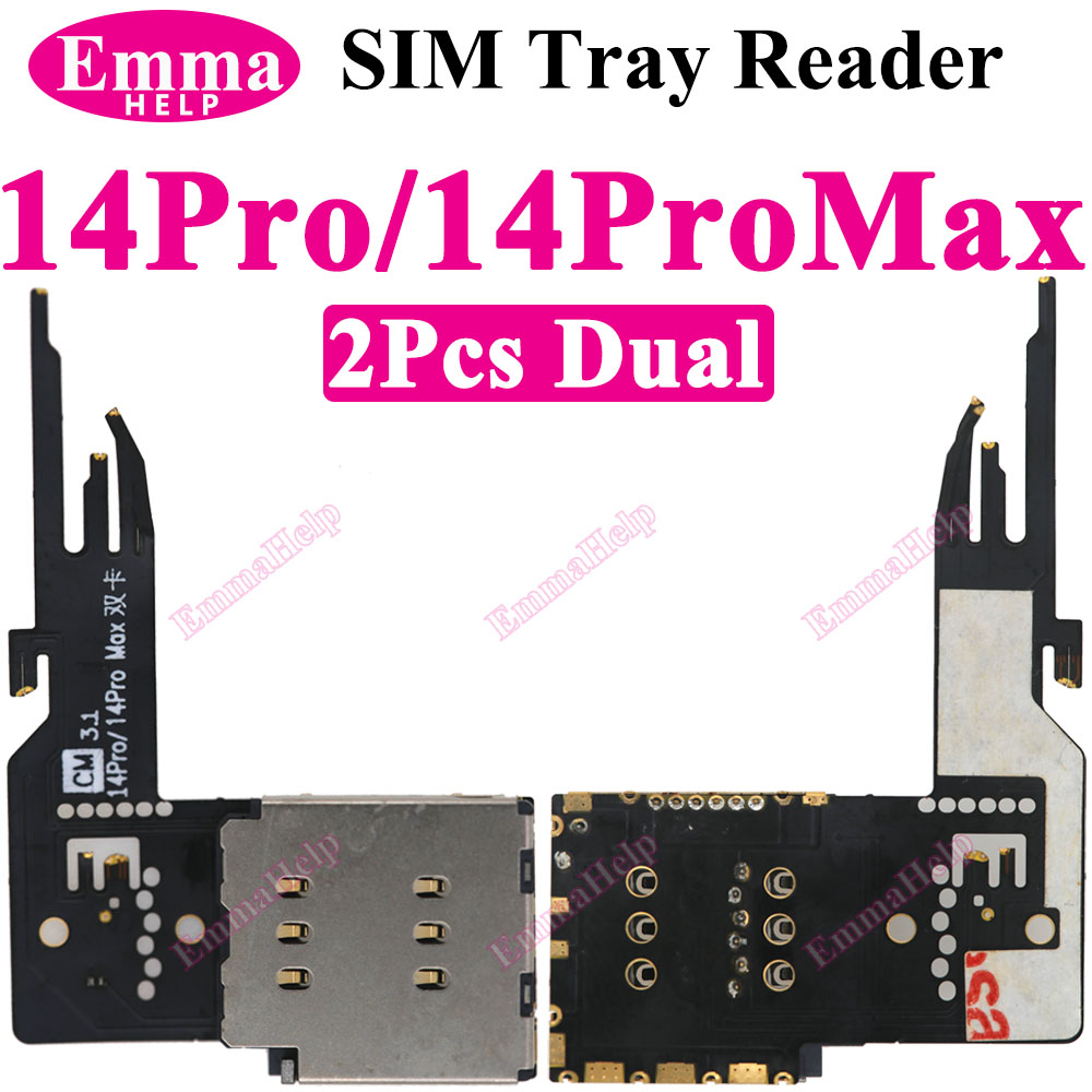 2pcs Dual SIM Card Reader Flex - Apple Iphone 15 Pro Max ulasan dan harga